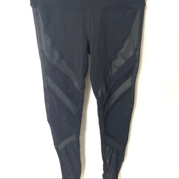 ALO YOGA leggings womens black cut out mesh leggings xsmall - Picture 4 of 9